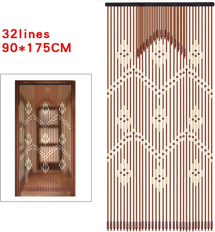 Wooden Beaded Curtain 90x175cm Door Divider