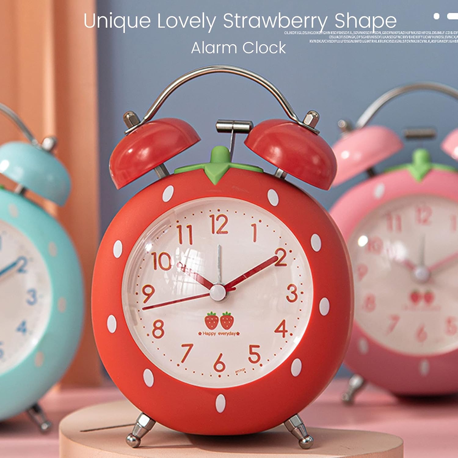 Strawberry Alarm Clock for Kids Red