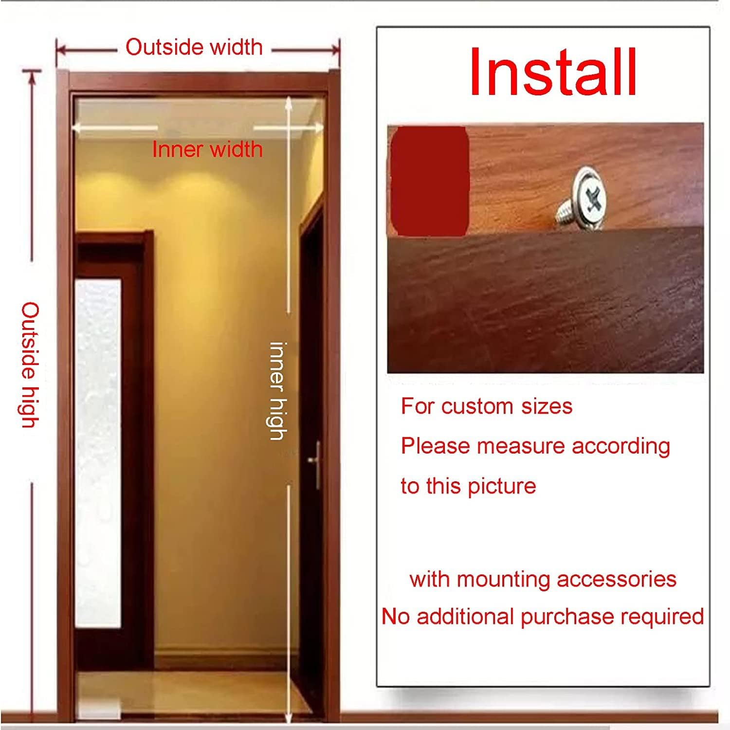 KDDEON Natural Wood Bead Curtain for Doorways and Windows