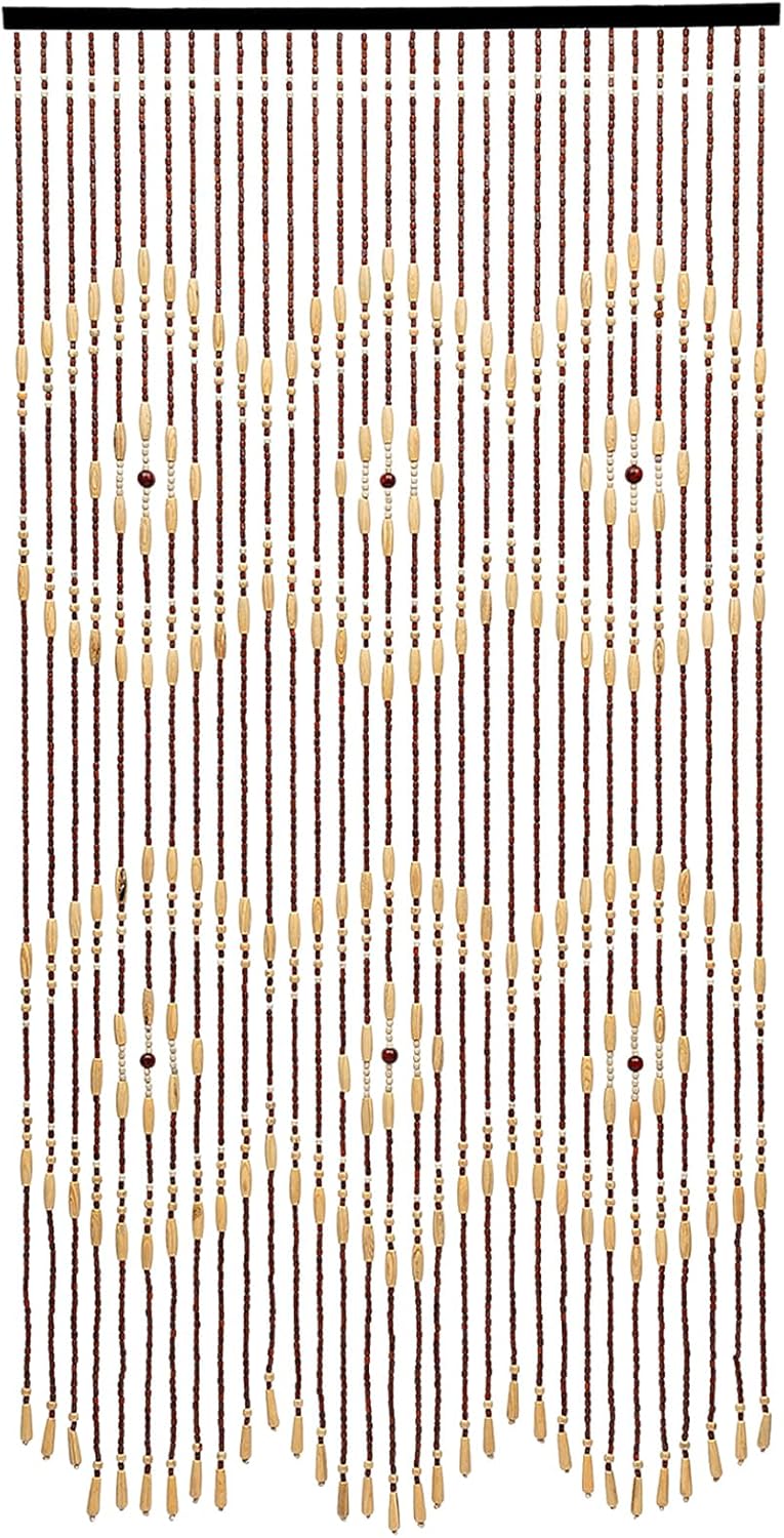 Wood Beaded Curtain for Home Decor and Privacy