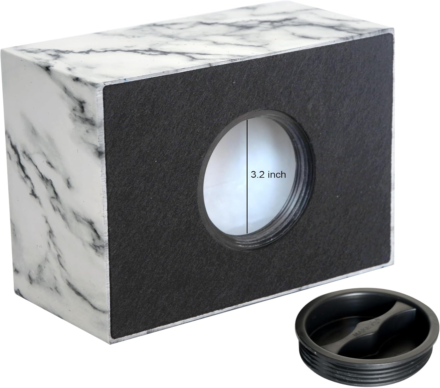 MAKEYS White Classic Cultured Marble Cremation Urn