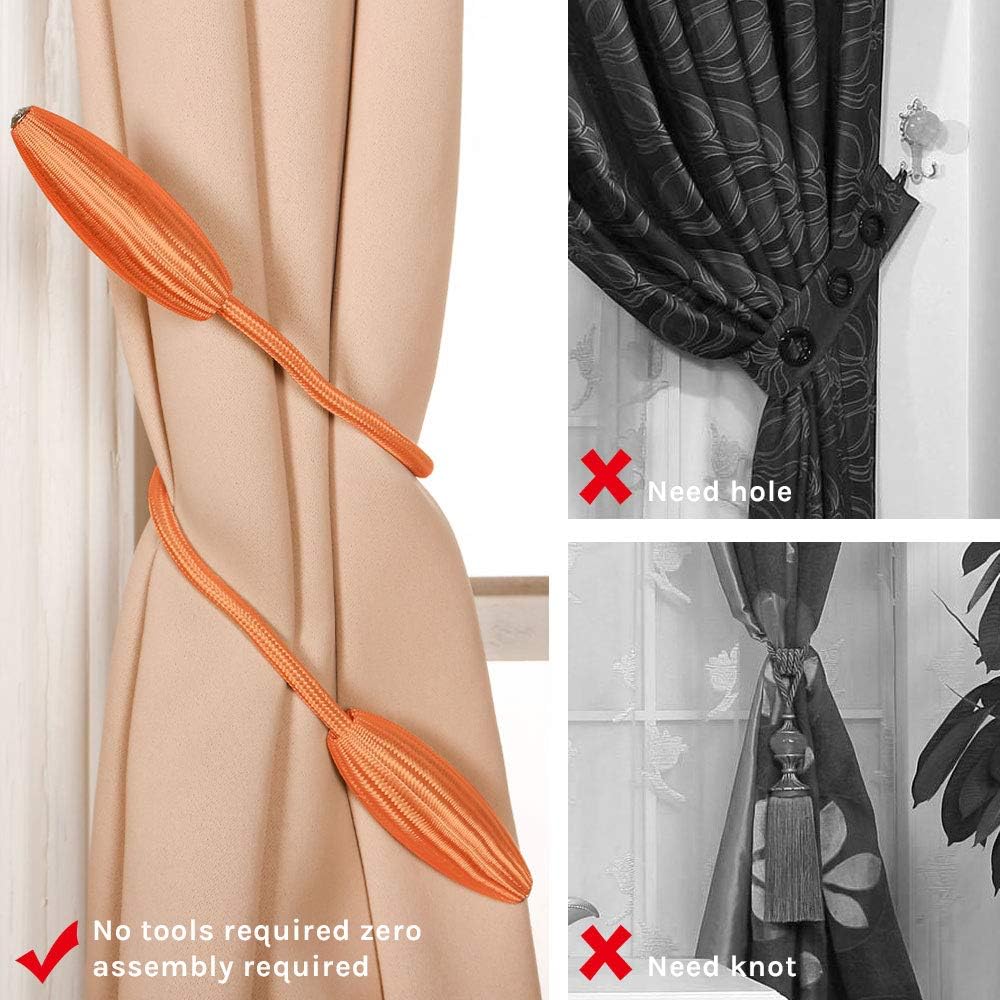NICEEC 2 Pack DIY Crystal Curtain Holdbacks