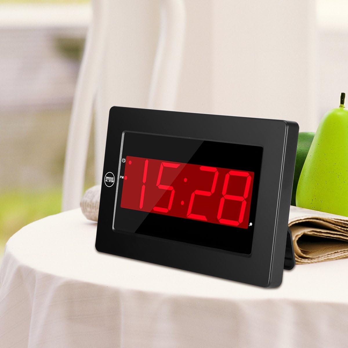 Timegyro Digital Wall Clock with LED Display and Alarm