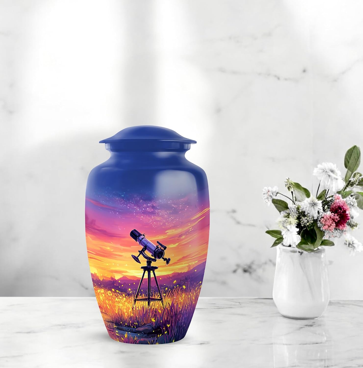 Telescope Cremation Urn for Ashes 6 Inch Medium