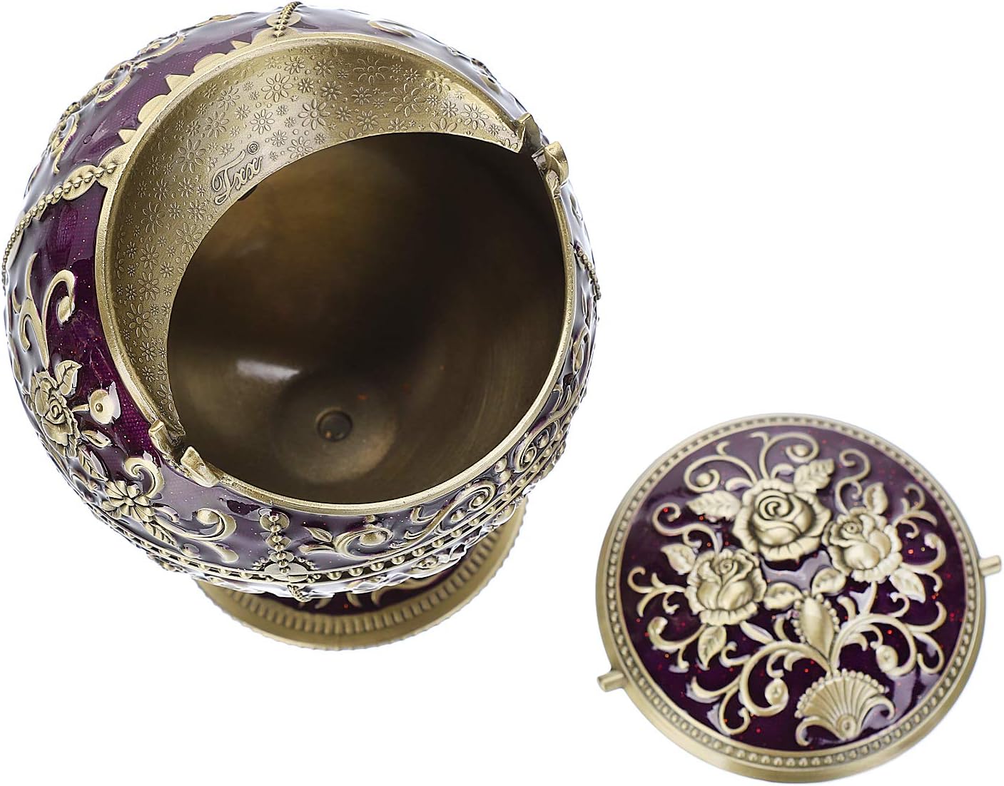 LAUYOO Windproof Ashtray with Lid for Cigarettes