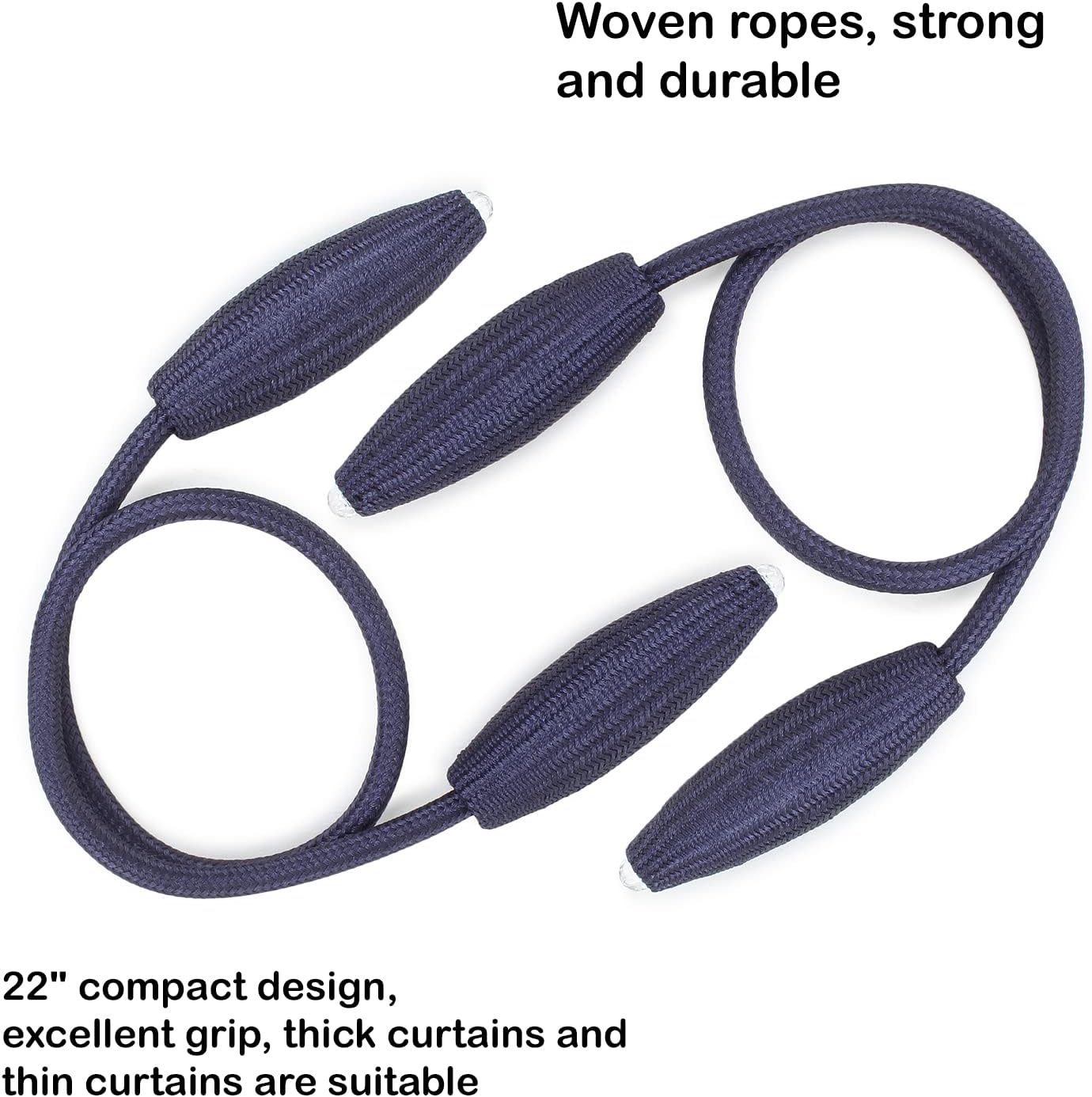 2 Pc DIY Twist Curtain Tieback Clips Blue
