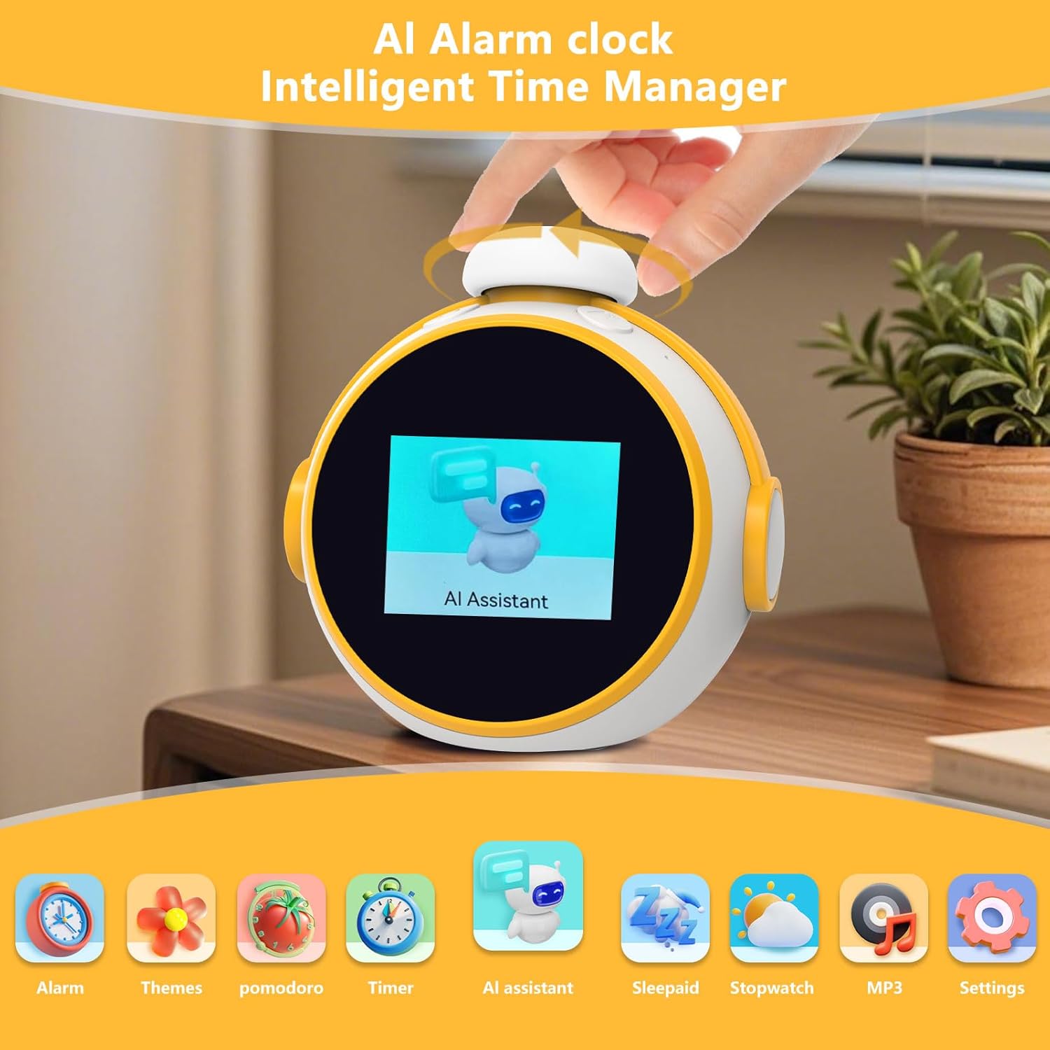 Smart AI Alarm Clock with Voice Control for Kids