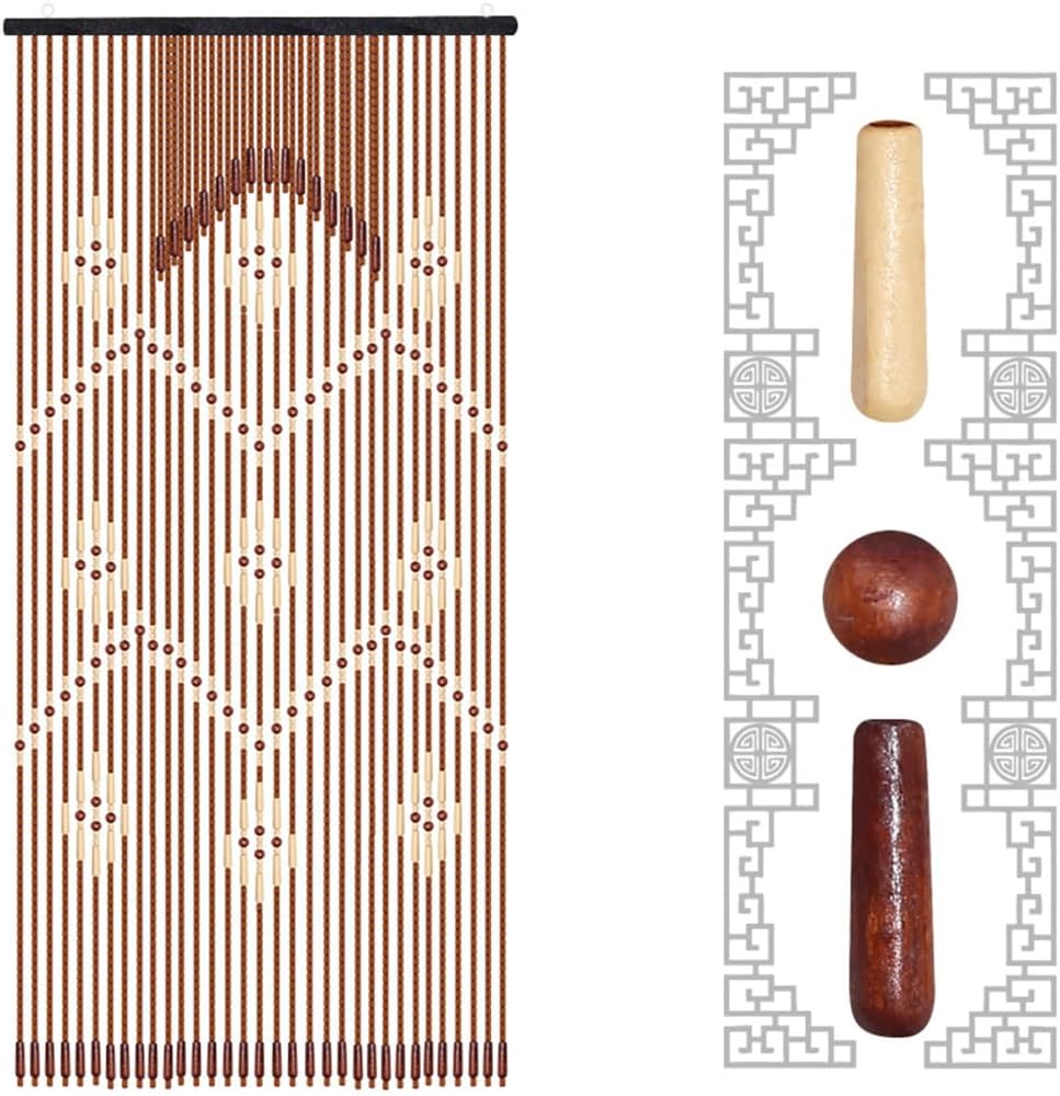 GVILTY Solid Wood Beaded Curtain Door 90x175cm
