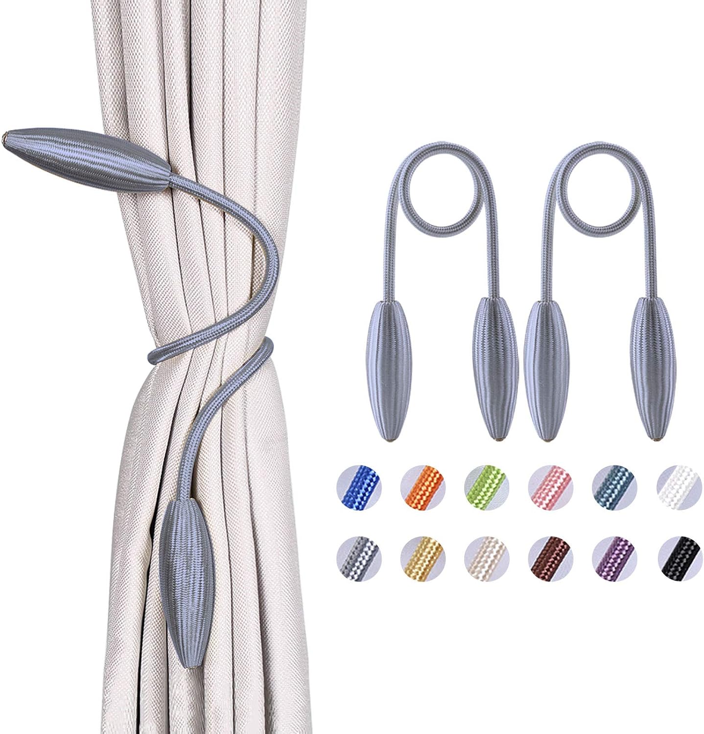 NICEEC 2 Pack Crystal Curtain Tiebacks Holdbacks