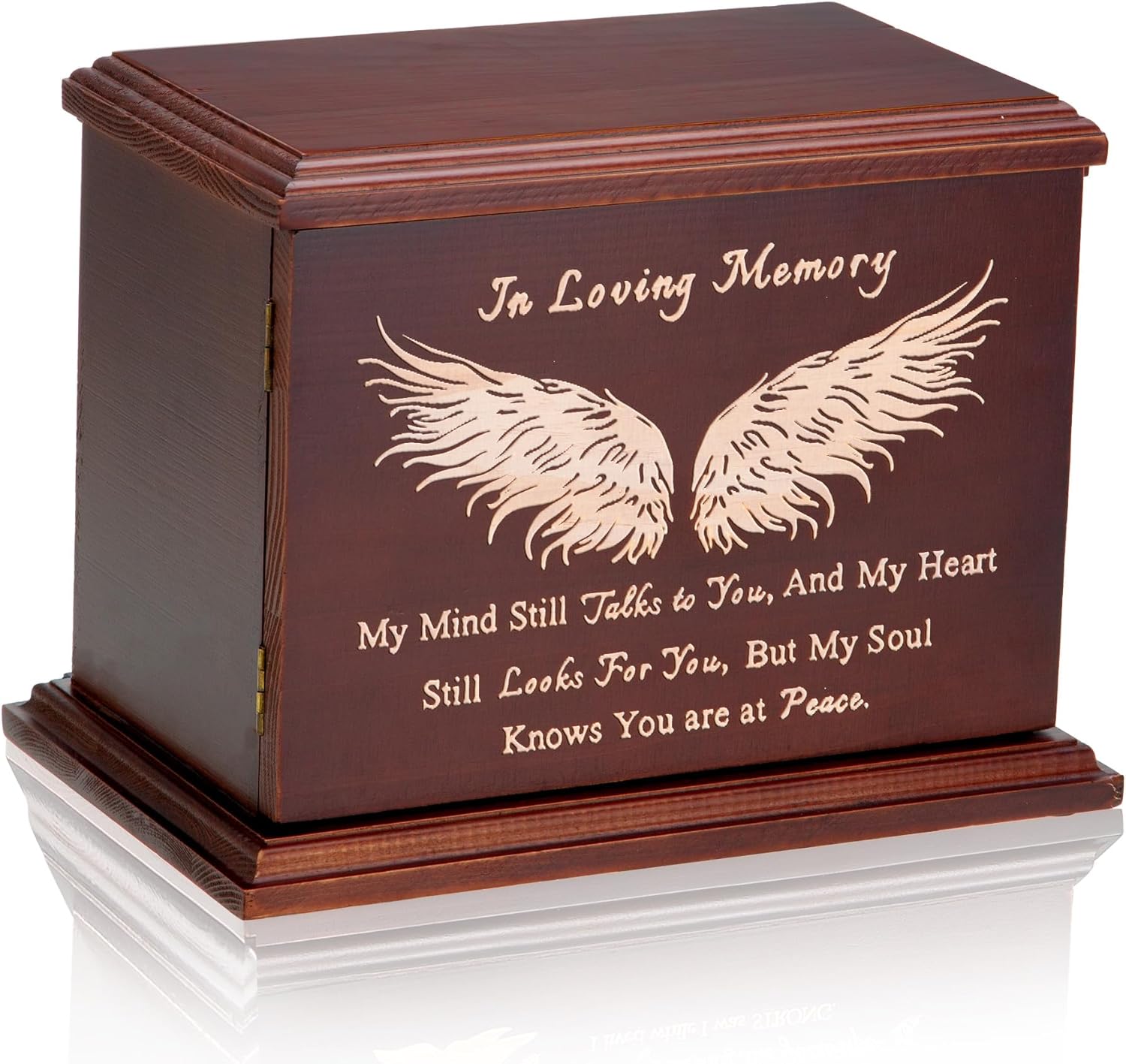Dobango Cremation Urn Wooden Box for Human Ashes Adult Male Female