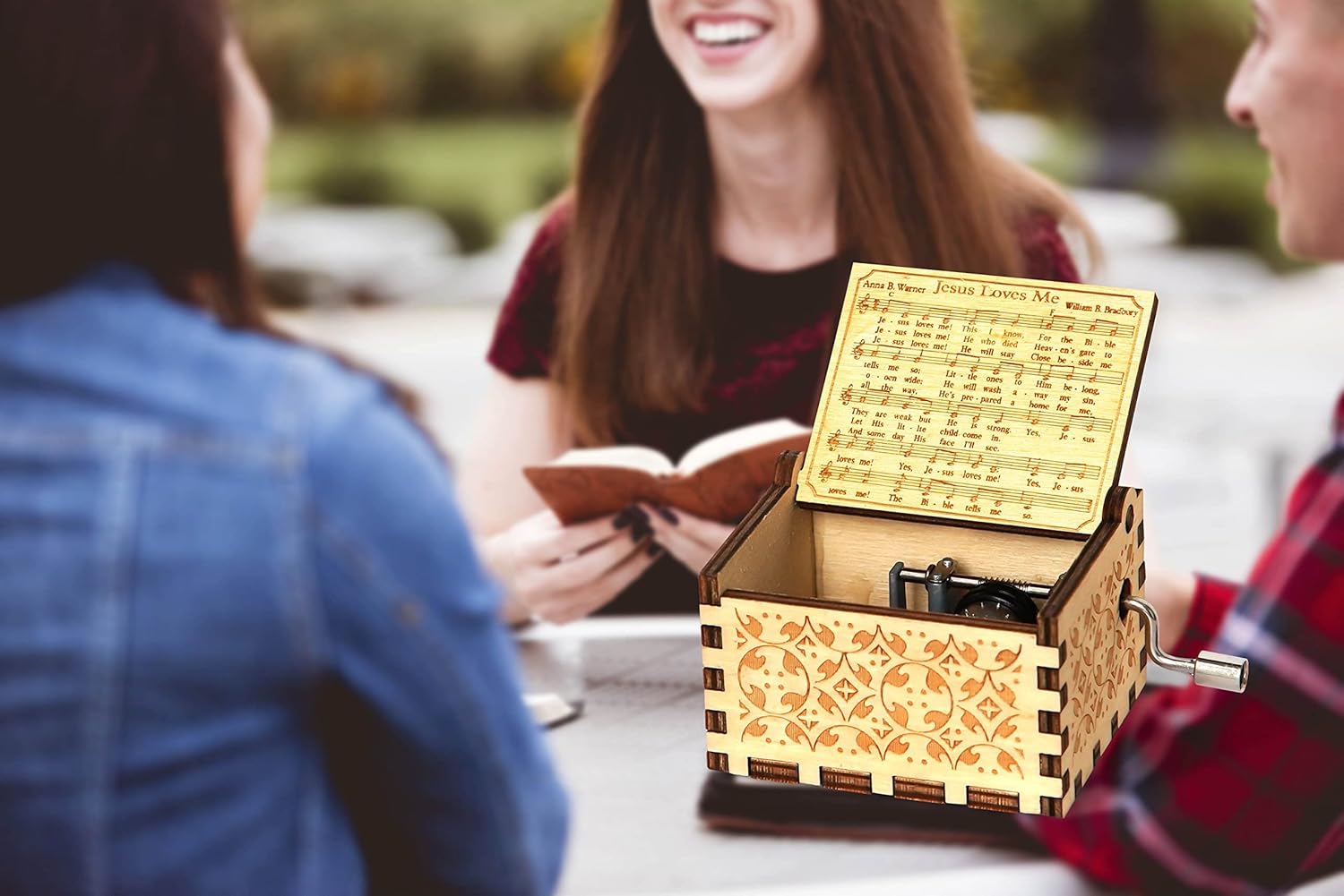 Jesus Love Me Wooden Music Box - Christian Gift