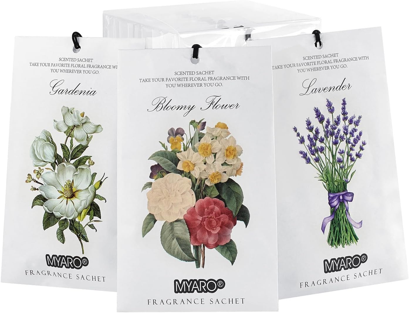 MYARO 12 Pack Scented Sachets for Drawer and Closet