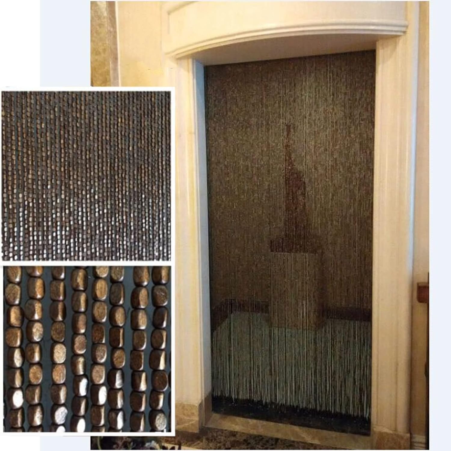 Bamboo Beaded Curtain for Doorway and Room Divider