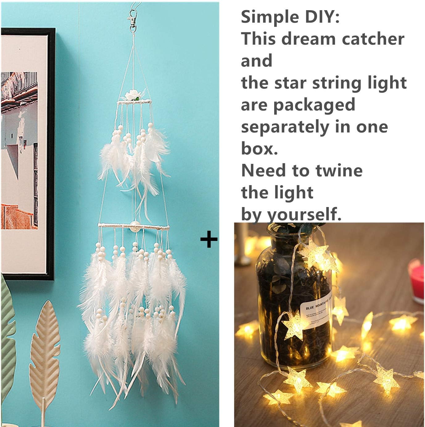 Dremisland Double Circle Dream Catcher with LED Fairy Lights