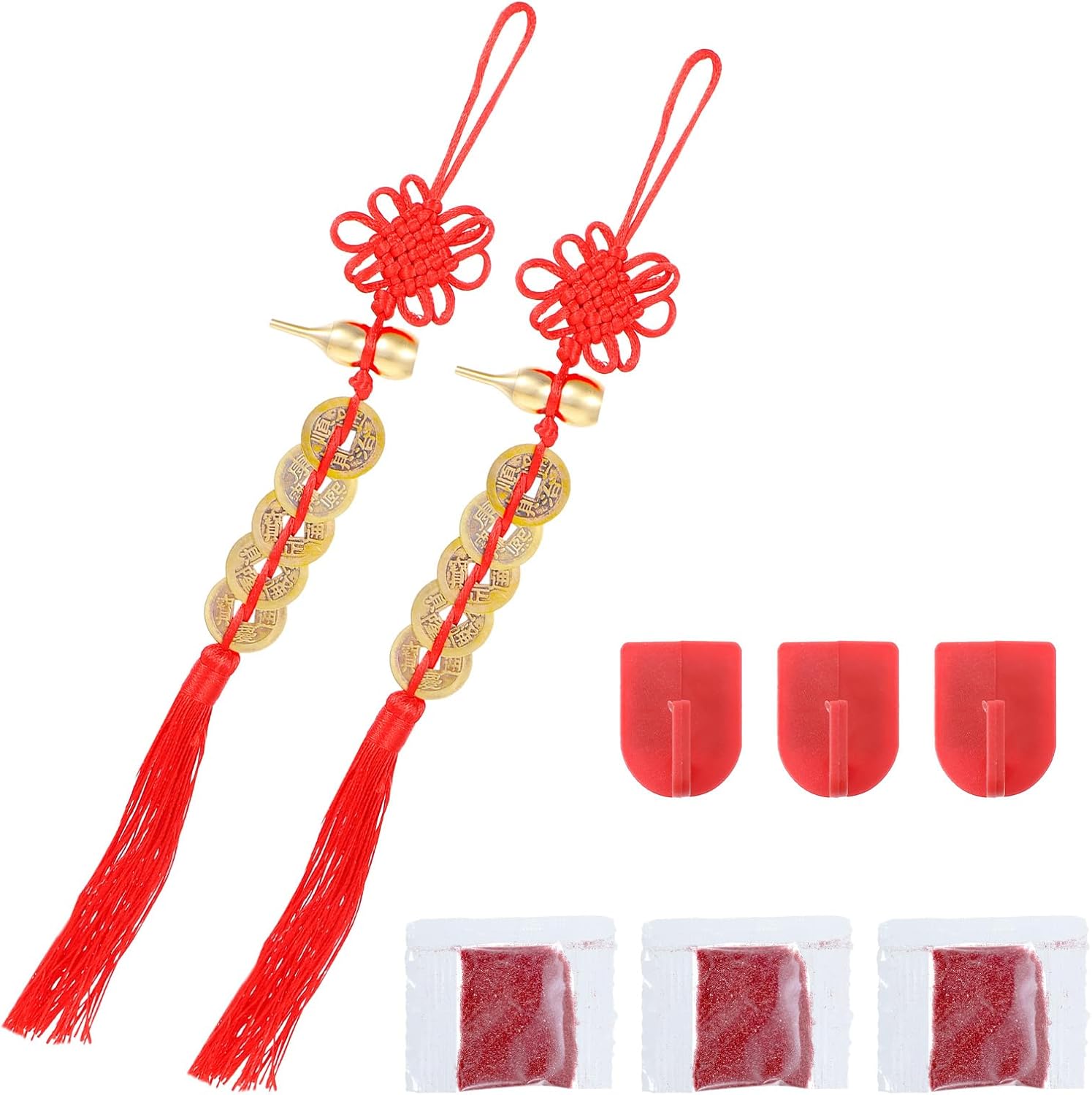 Quilax 2PCS Feng Shui Good Luck Charms Set