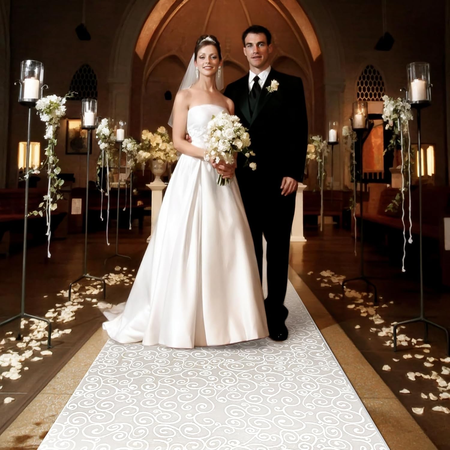 Frenzybird Aisle Runner for Wedding 3x50 Feet White Carpet