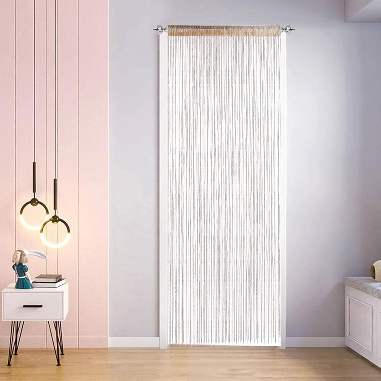 Wedhapy Door Fly Screen Curtain with Tassels 3937x7874 Inch