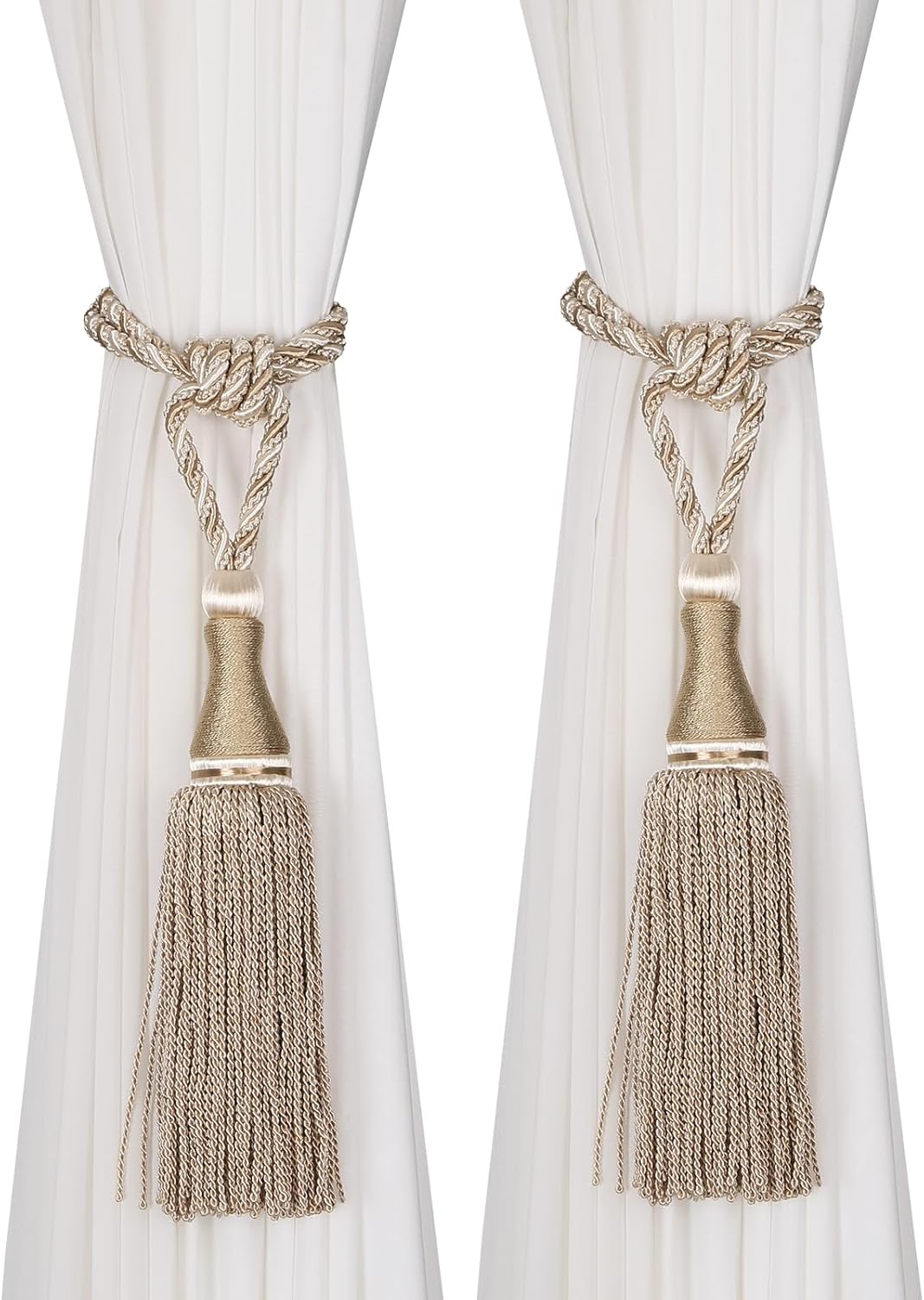 2 Pack Large Tassel Curtain Tiebacks Luxury Style Home Decor