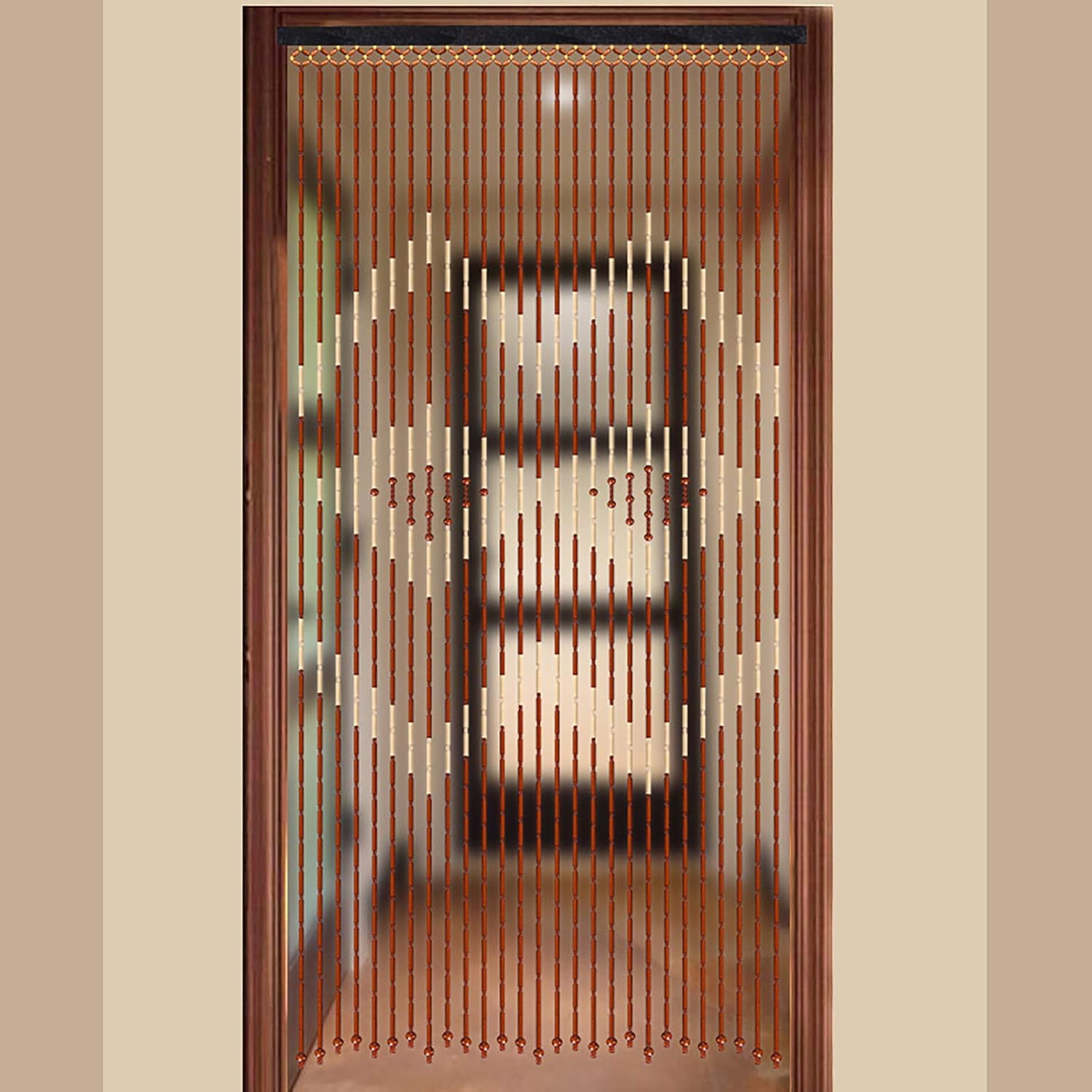 Bamboo Wood Bead Curtain with 27 Lines