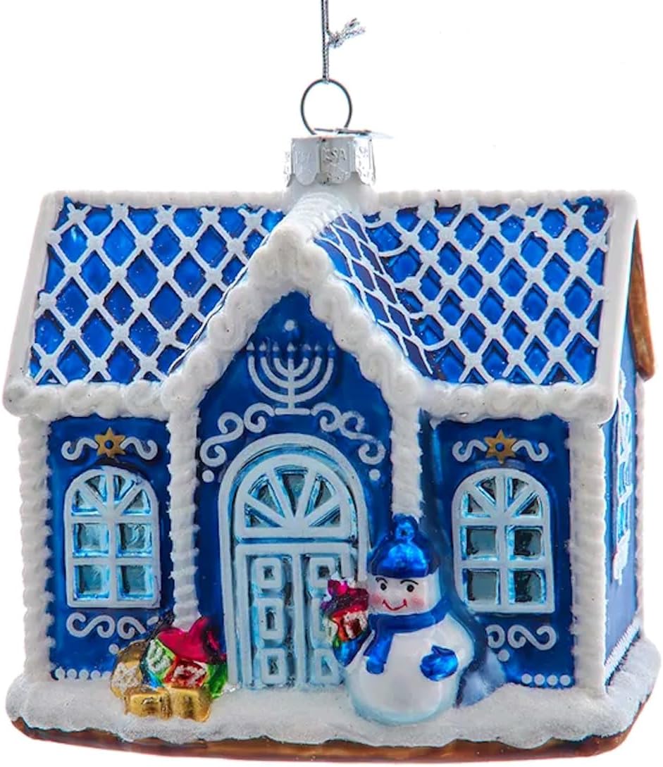 The Bridge Collection 45 Hanukkah Gingerbread House Ornament