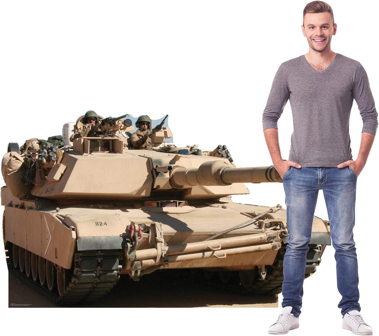 Cardboard People Army Tank Life Size Standee
