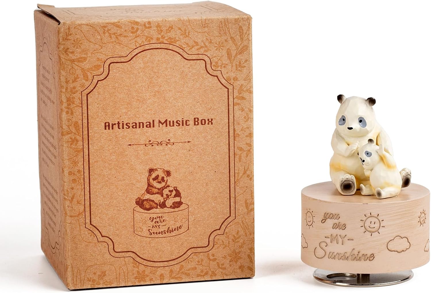 Panda Music Box Figurine with You Are My Sunshine Song