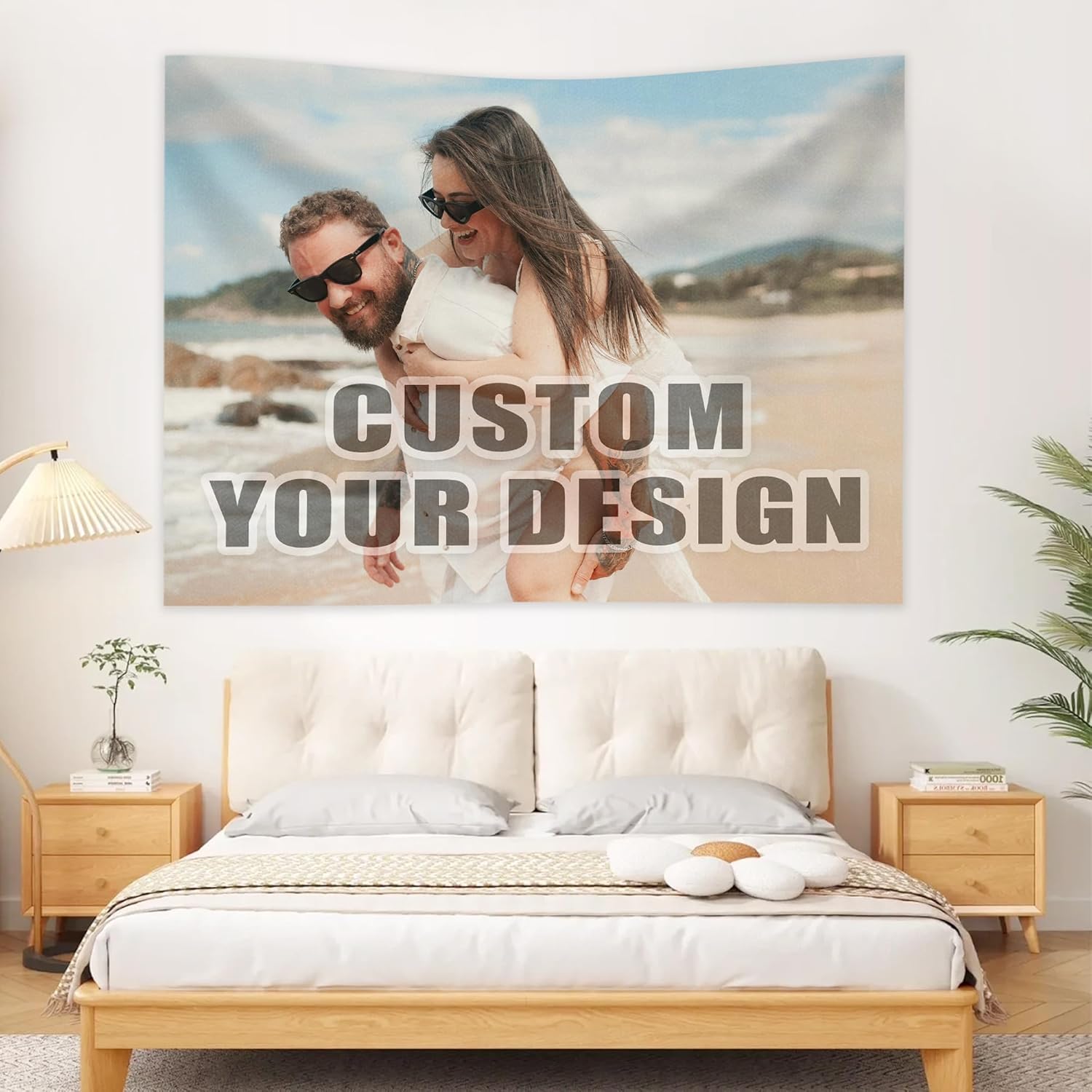 Nenntbriy Custom Tapestry Wedding Backdrop Wall Art