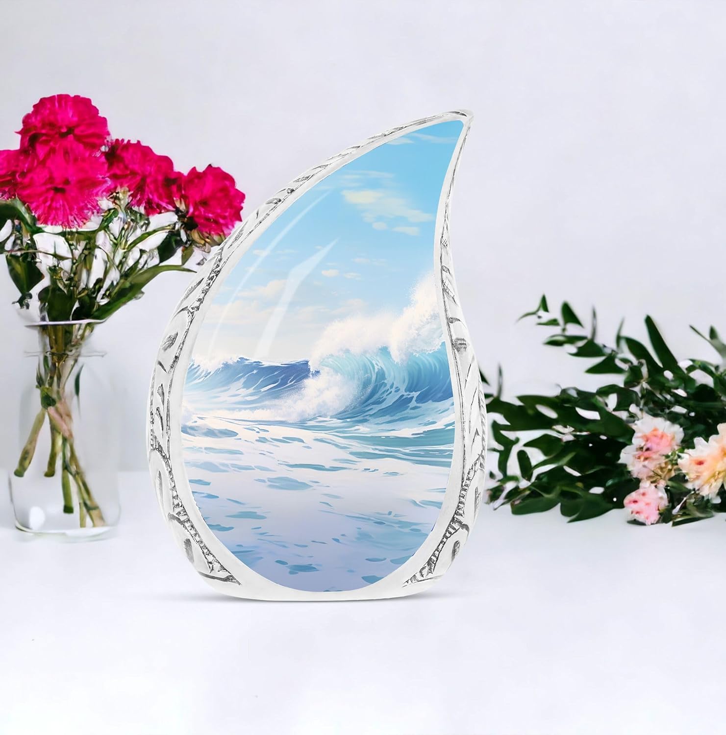 Ocean Waves Urns for Human Ashes 10 Inch