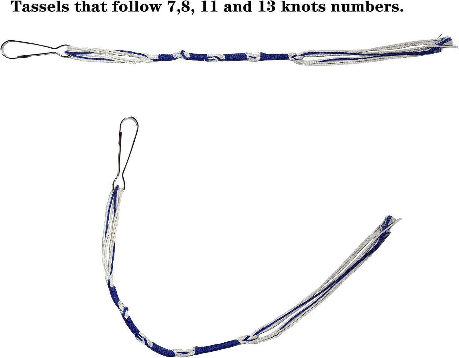 Jewish Tzitzit Set with Hanging Hooks for Men Women