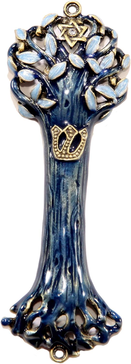 Bless This House Mezuzah Case with Tree of Life Design