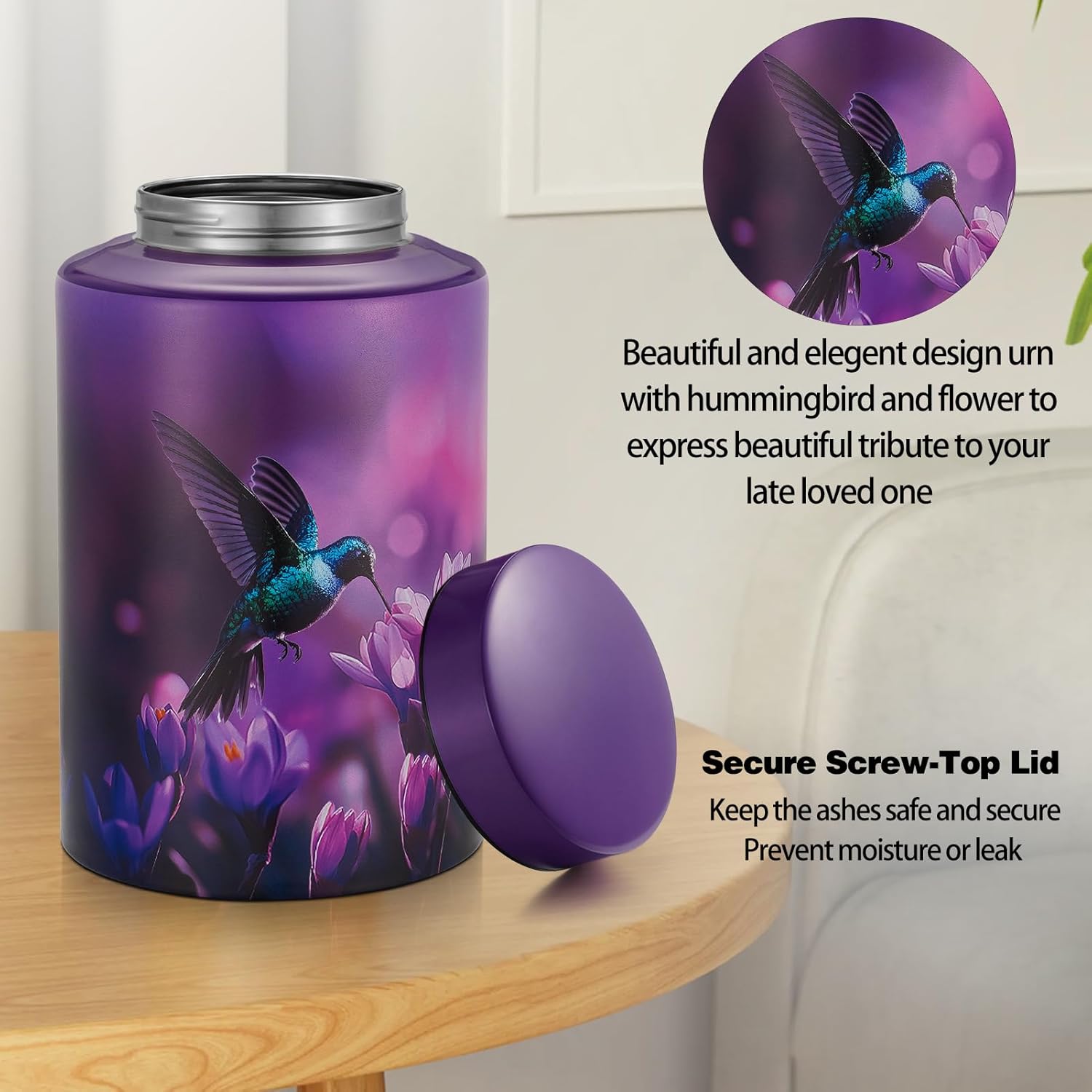 Dletay Hummingbird Cremation Urns for Human Ashes Adult