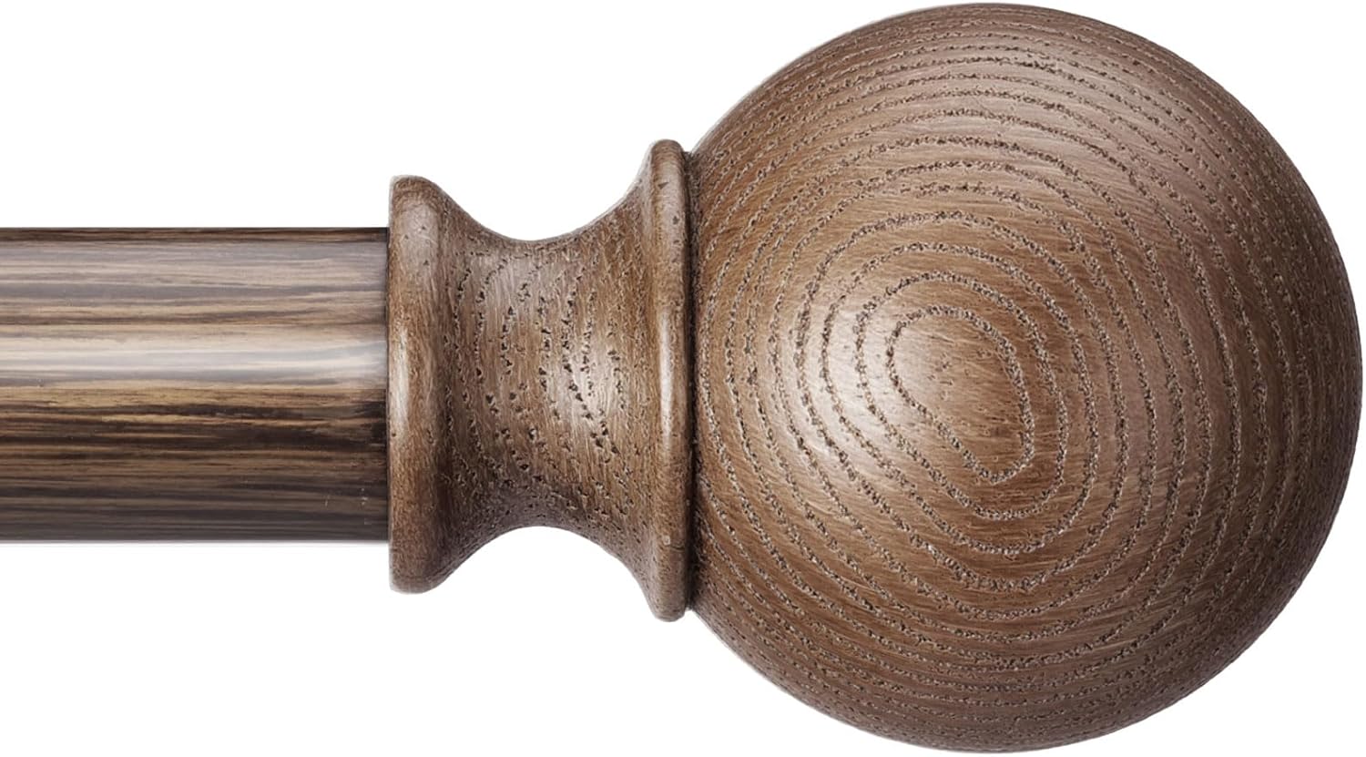 BRIOFOX Imitation Walnut Wood Curtain Rods 72-144 Inch