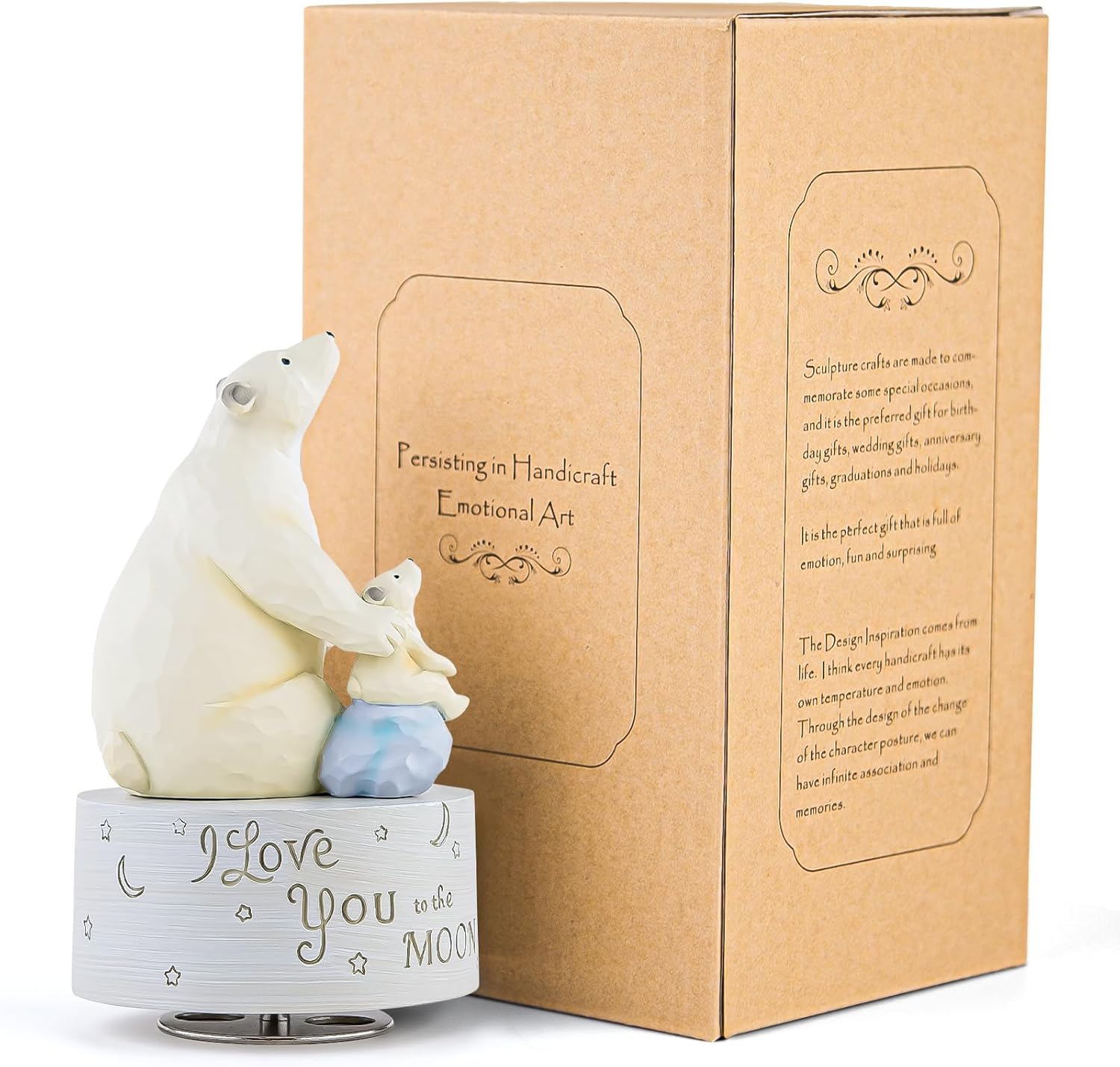 Polar Bear Music Box Figurine with You Are My Sunshine Tune