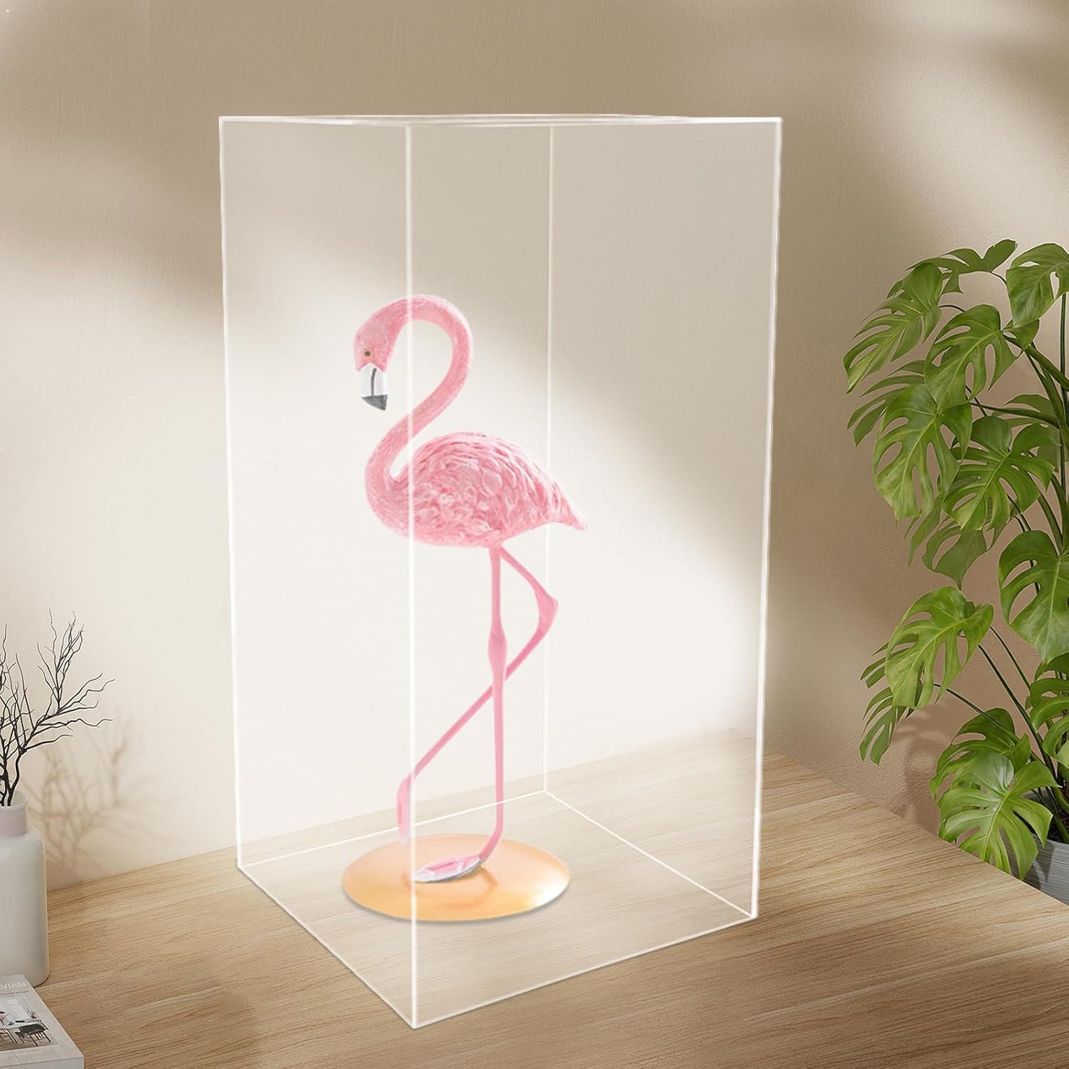 12x12x24 Clear Acrylic Cube Pedestal Display Stand - 5-Sided Wedding Centerpiece Riser