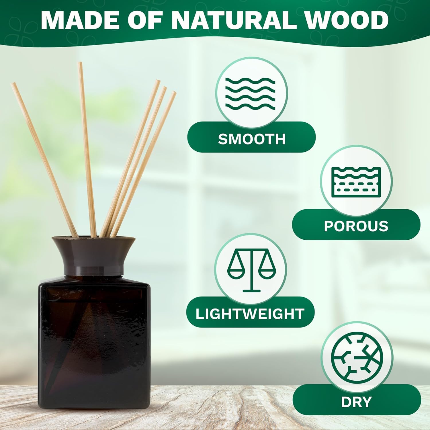 100 Pcs Bamboo Reed Diffuser Sticks - 10 Inch for Oil Diffuser