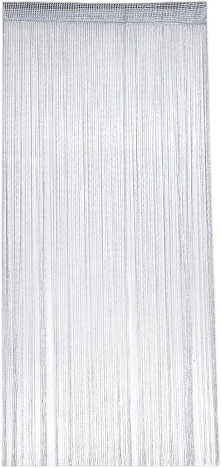 String Curtains 39x79 Inch Shiny Lightweight Polyester Doorway Curtains with Rod Pocket