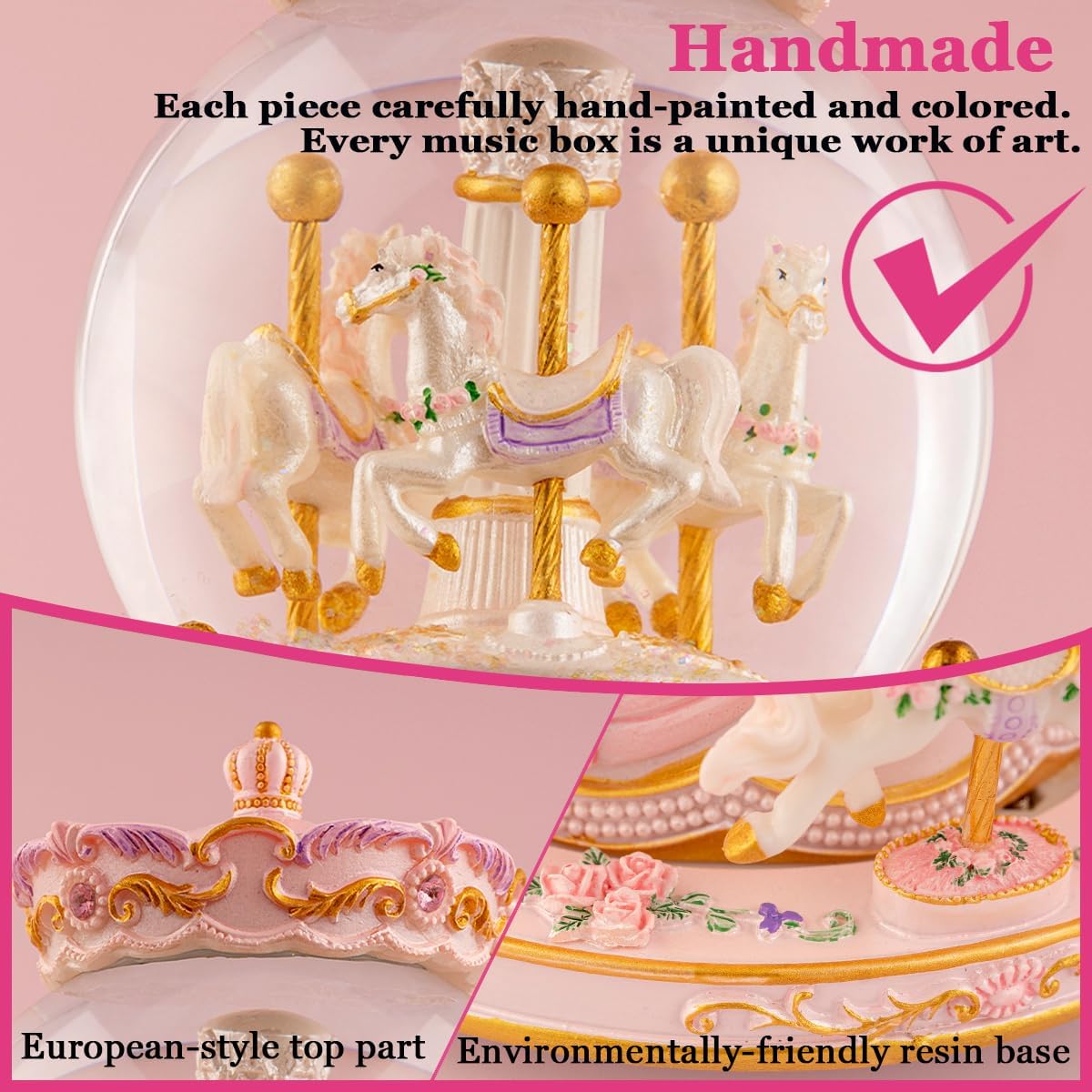 You Are My Sunshine Snow Globe Music Box for Women Girls