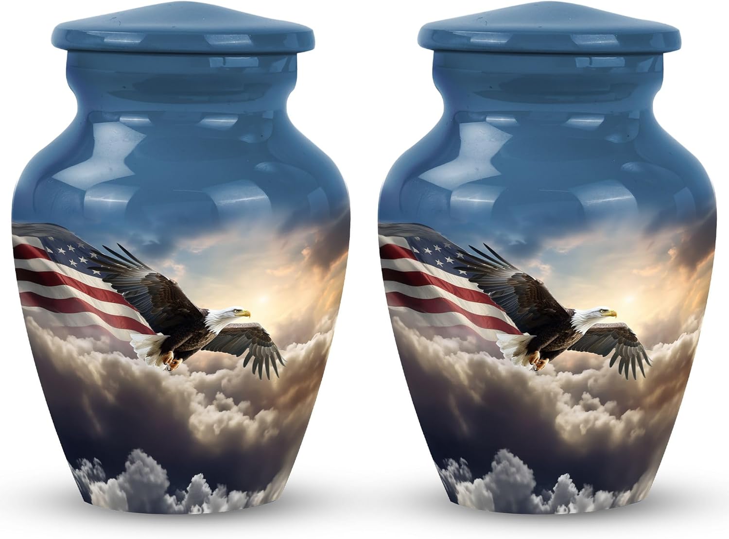Yasubjag 3 Inch American Flag Eagle Urn For Ashes