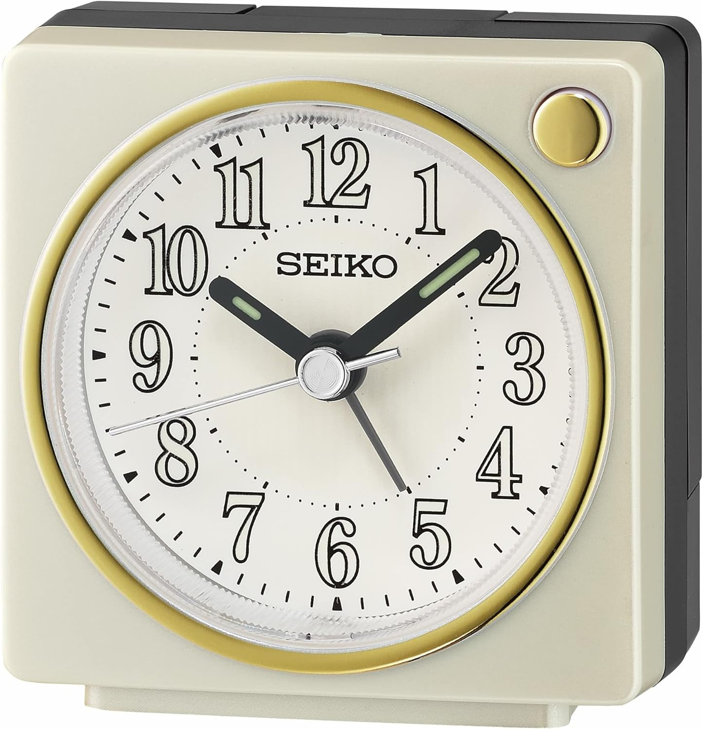 Seiko Fuji II Bedroom Alarm Clock Pearl White