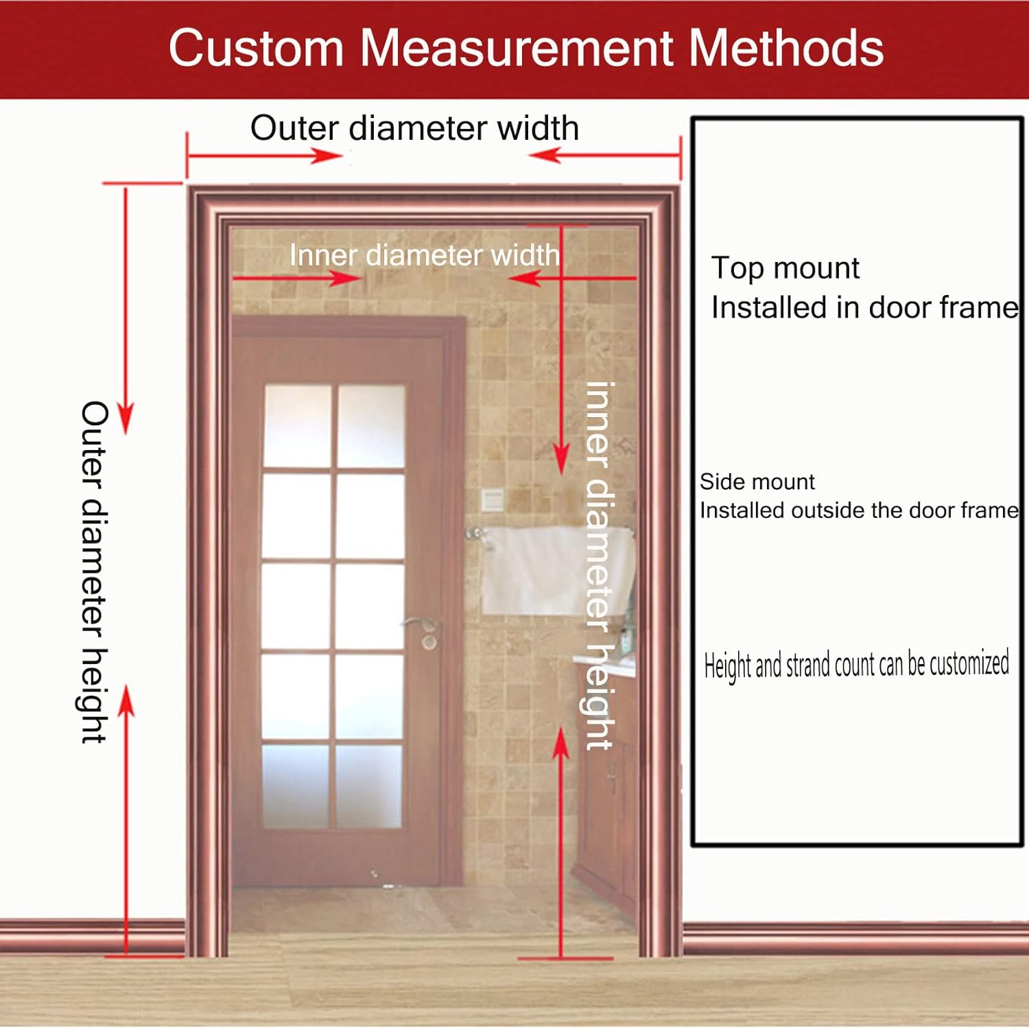 Wooden Beaded Door Curtain for Home Kitchen Room Divider