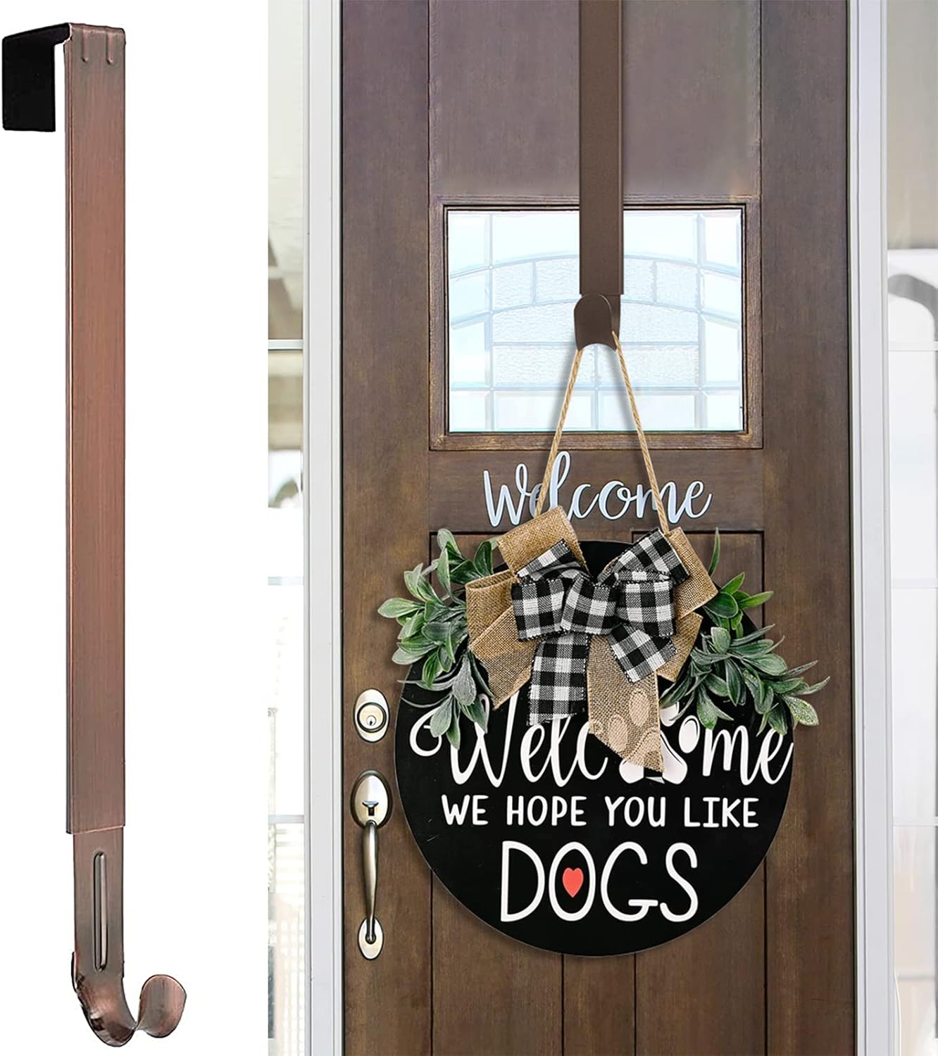 Myfolrena Wreath Hanger Adjustable Door Mount