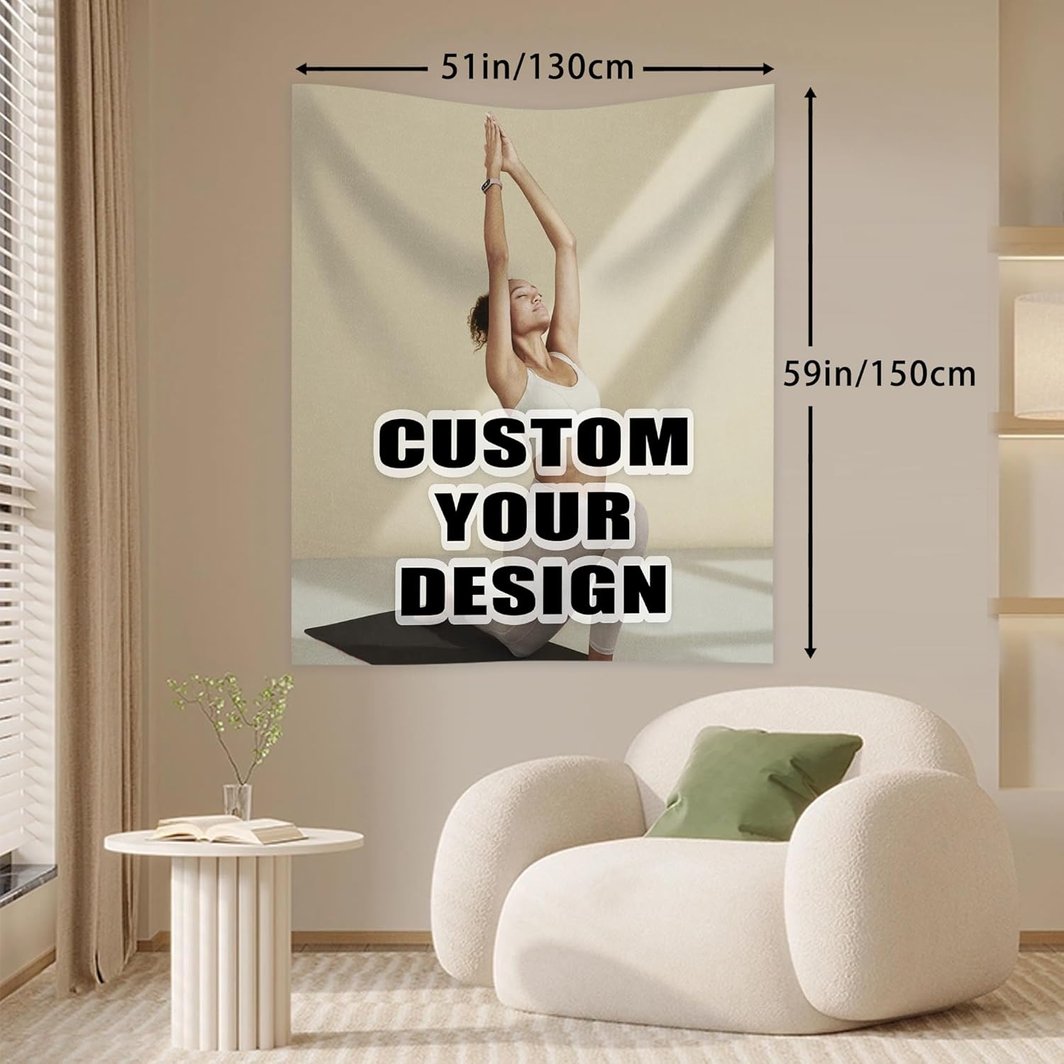 Nenntbriy Custom Tapestry Wedding Backdrop Wall Art