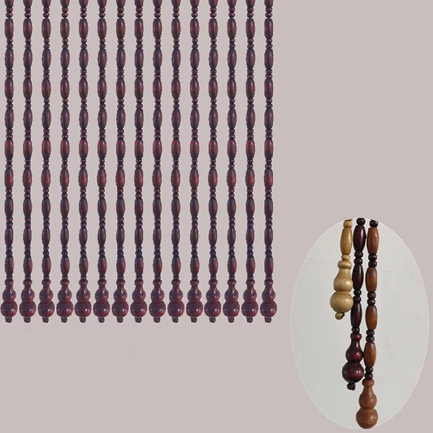 Wooden Beaded Door Curtain for Home Kitchen Room Divider