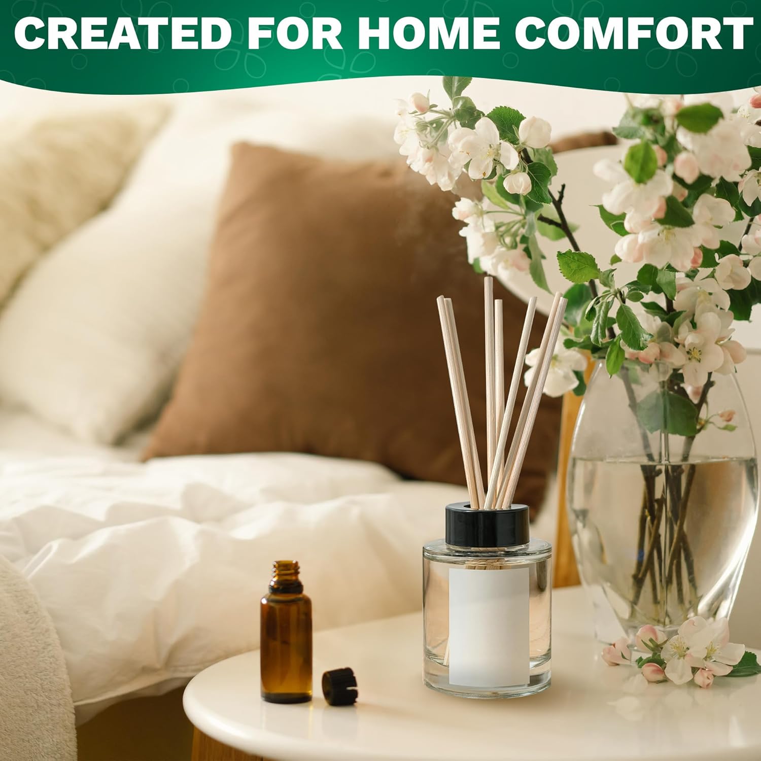 100 Pcs Bamboo Reed Diffuser Sticks - 10 Inch for Oil Diffuser