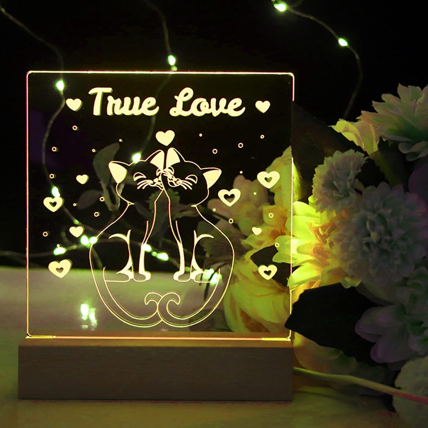 124 Inch Black Wooden Display Pedestal with LED Lights