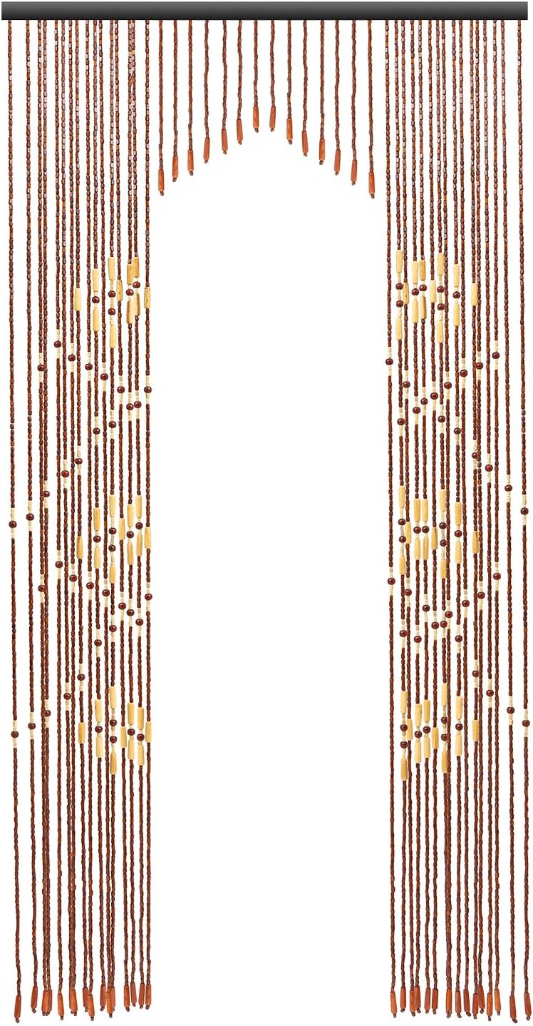 Mignonnememe Bamboo Beaded Curtains for Doorways
