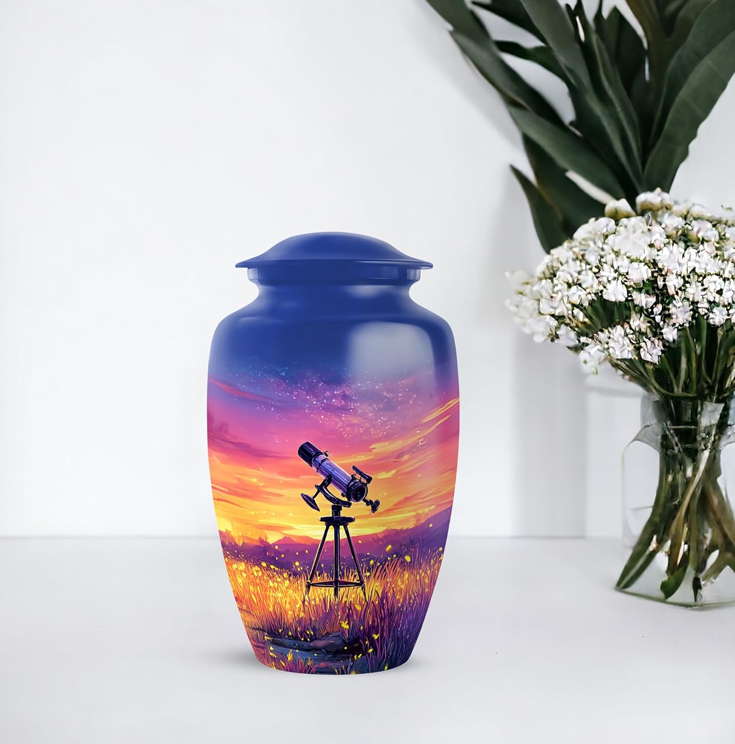 Telescope Cremation Urn for Ashes 6 Inch Medium
