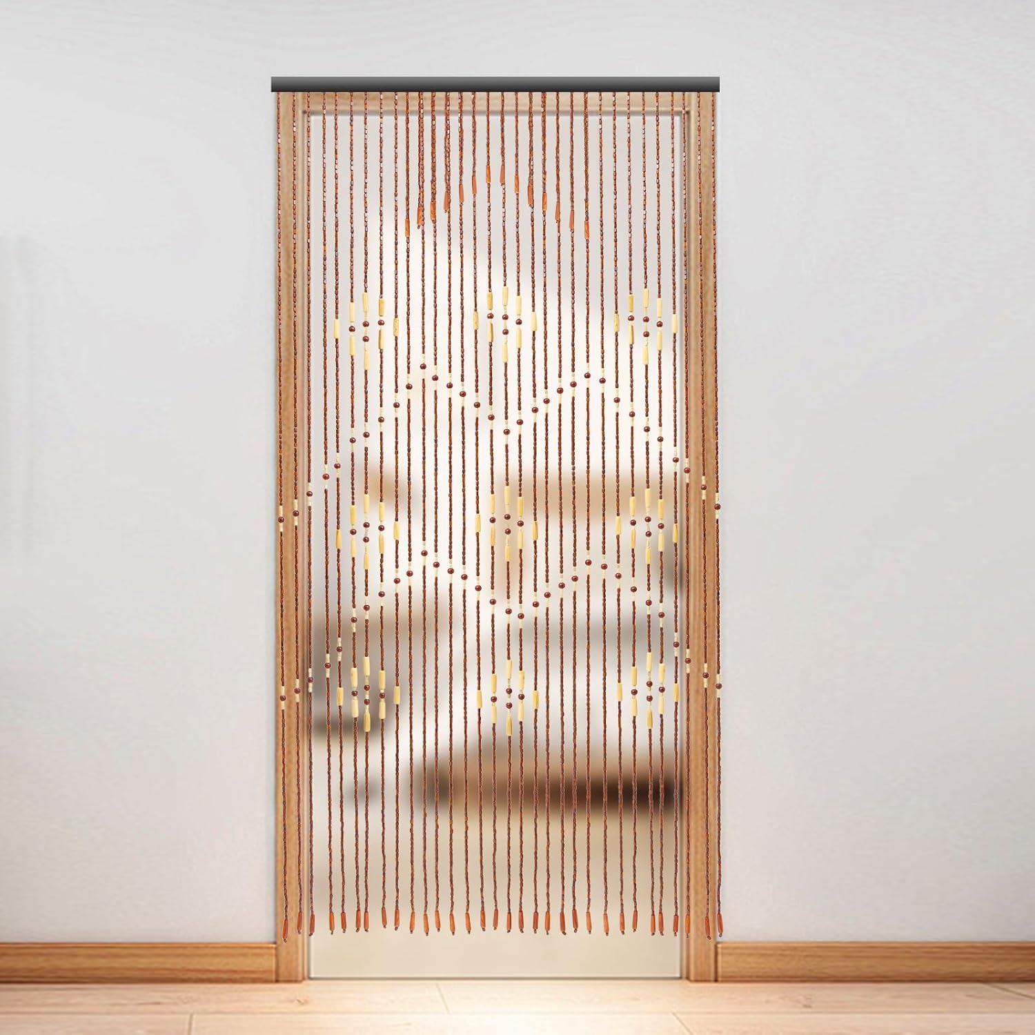 Handmade Wooden Bead Curtain for Doorway