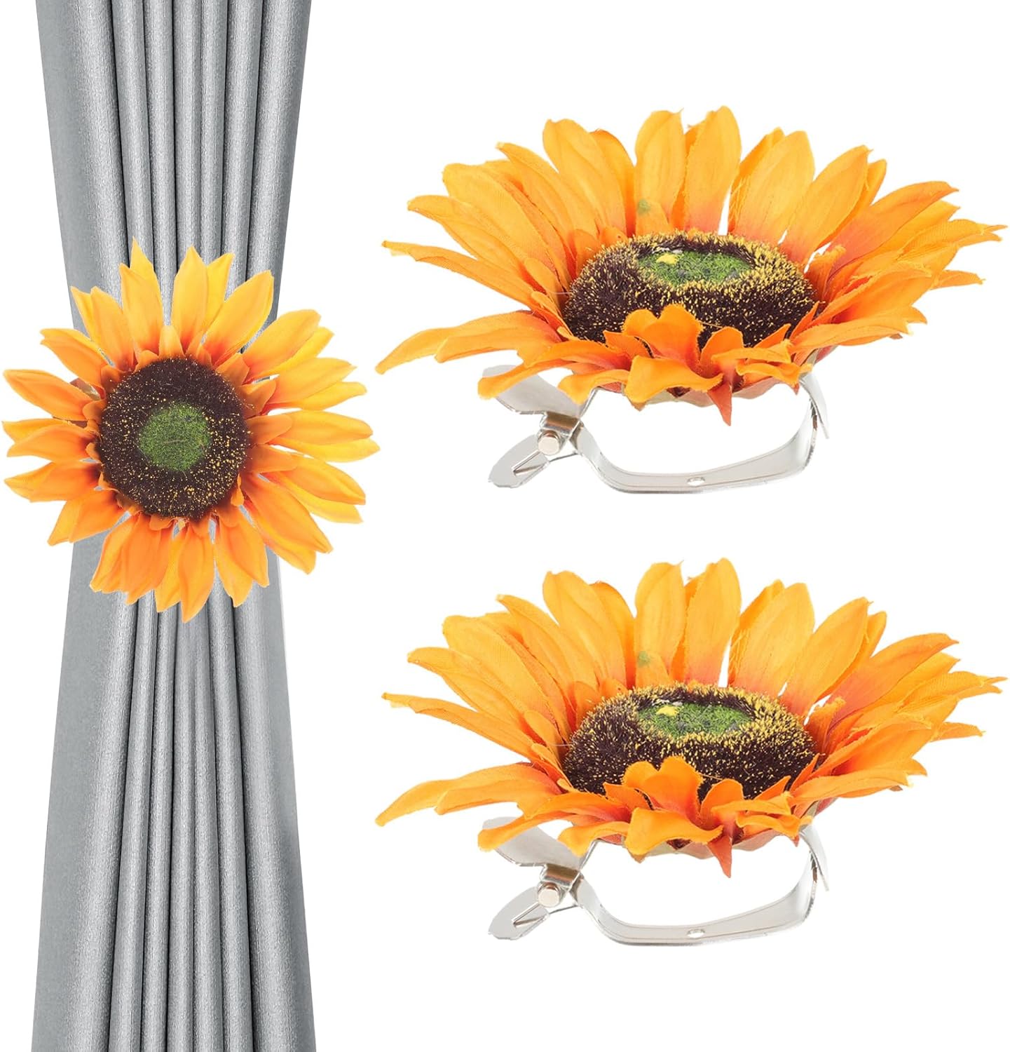2Pcs Sunflower Curtain Tiebacks for Home Office Decor