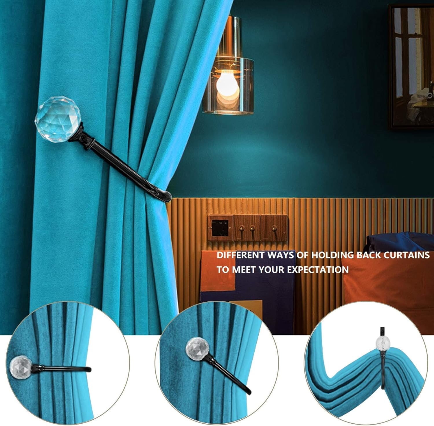 Tasteful Modern Curtain Holdbacks 2 Pack